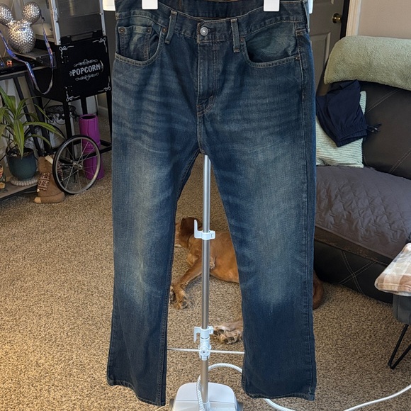 527 W33 L32 Levi's Men's Blue Jeans - Picture 4 of 5